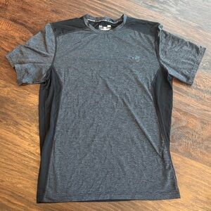 Under Armour Men's Charcoal and Black Short Sleeve Tee